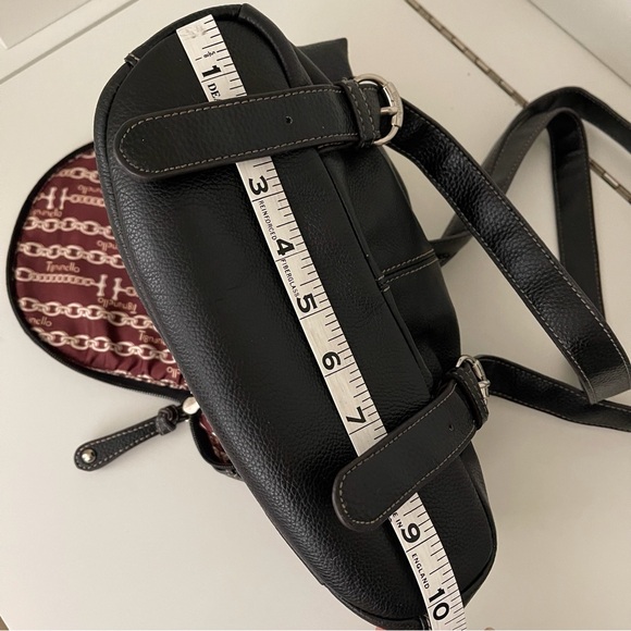Tignanello Backpack Handbag Purse Leather Black - Picture 14 of 16